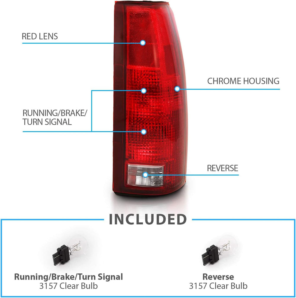 AmeriLite for 1988-2000 Chevy GMC C/K Silverado Sierra Truck Tahoe Suburban O...
