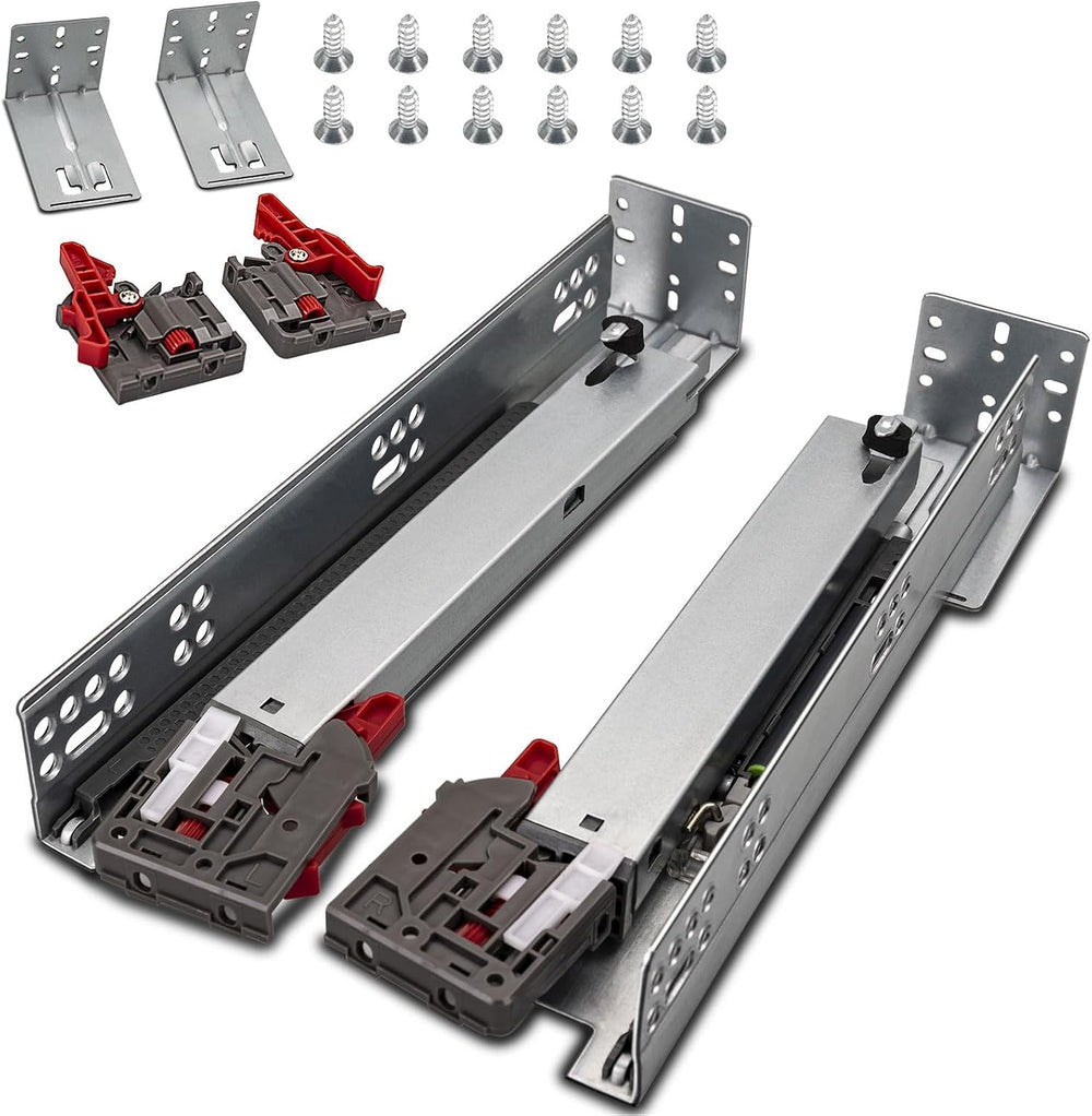 Undermount Drawer Slides HLC Undermount Soft Close Drawer Slides 9 inch 6 Pai...