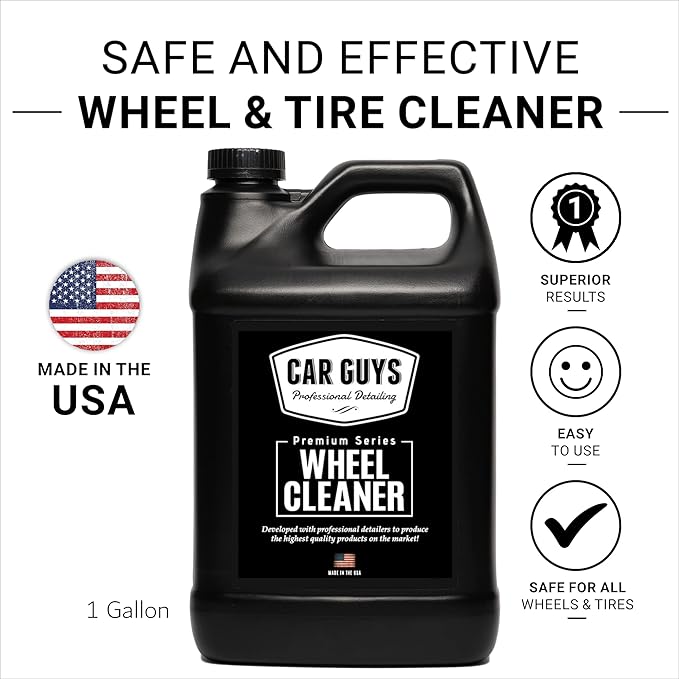 CAR GUYS Wheel Cleaner 1 Gallon Refill | Effective Rim and Tire Cleaner | Safe