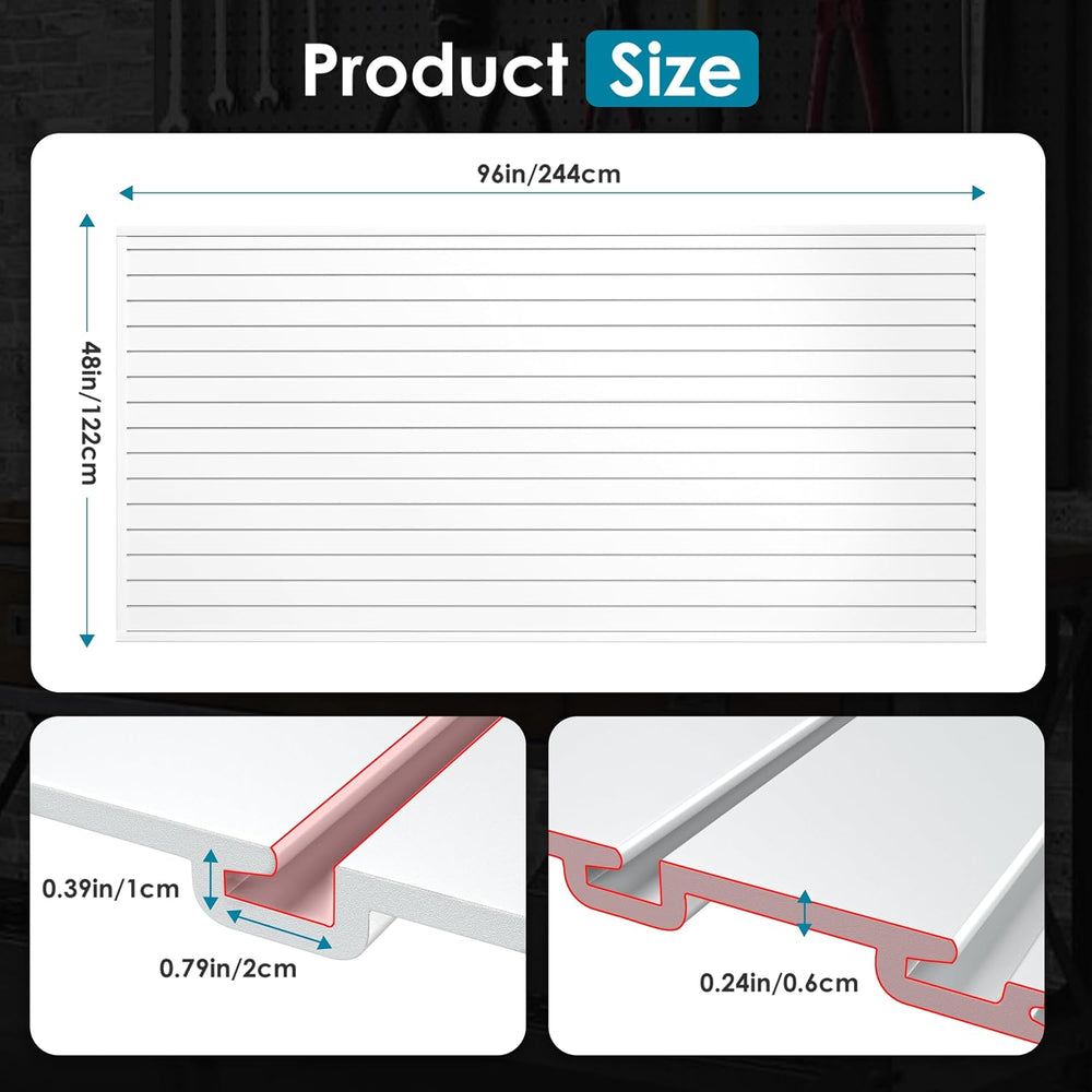 Slat Wall Paneling 4x8 Ft, Slatwall Garage Organizer Storage System