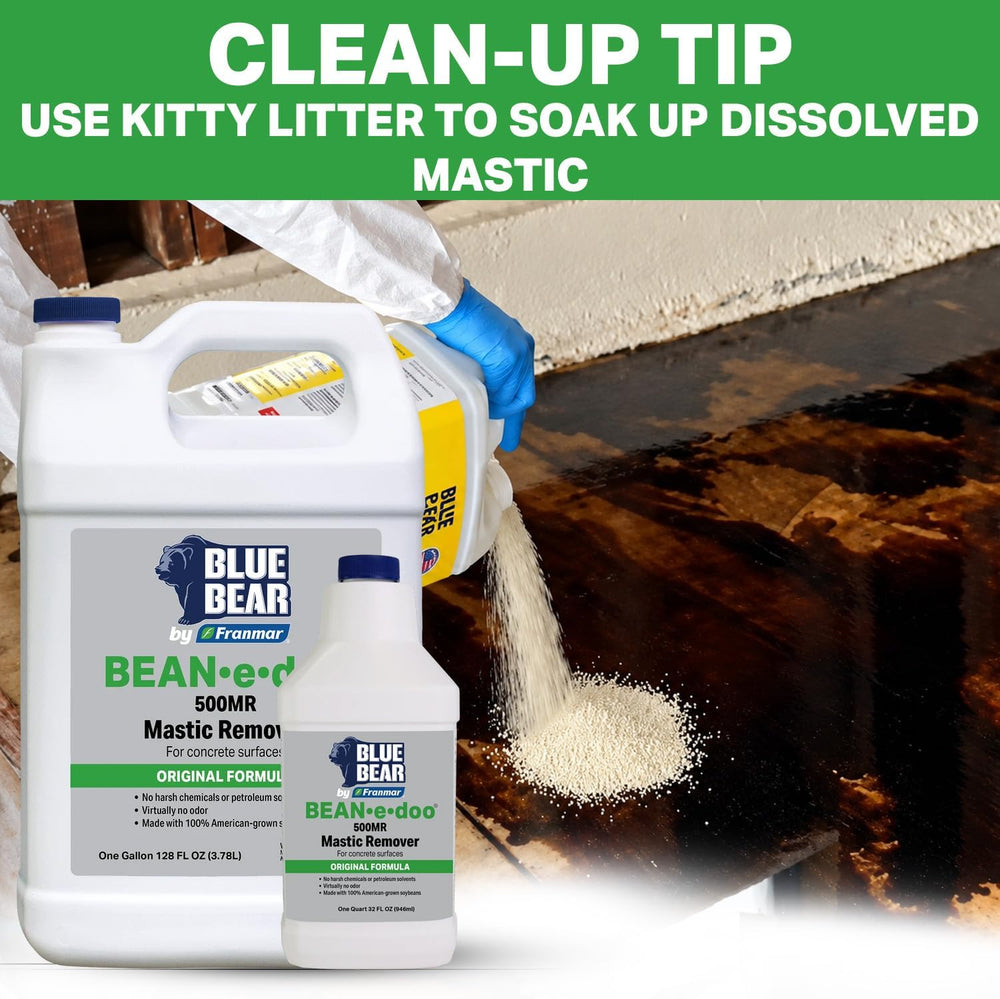 Blue Bear 500MR: BEAN-e-doo Mastic and Adhesive Remover for Concrete 1 Gal