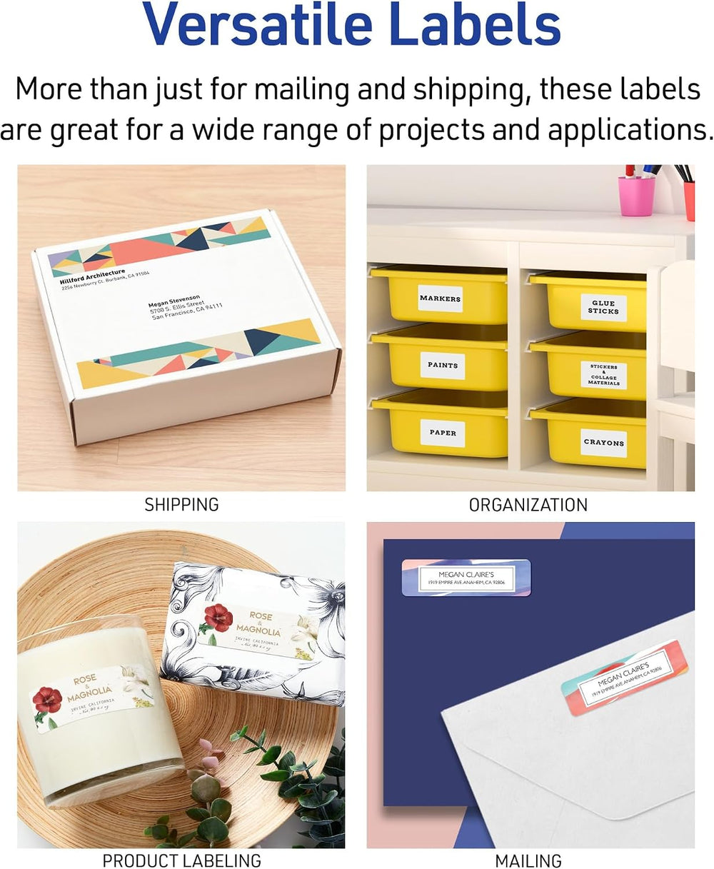 Avery 5165 TrueBlock Full Sheet Labels, Laser Print, 8.5 x 11, White, 100/Box