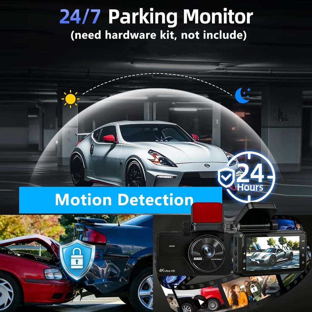 Dual Dash Cam Front and Rear, 4K+2K Dash Camera for Cars, Front Rear Dashcam ...
