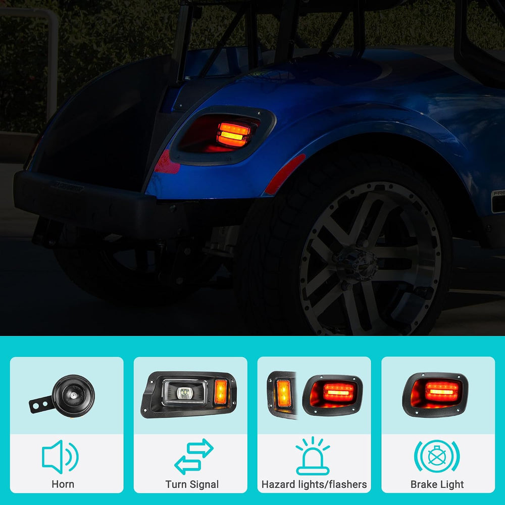 10L0L Golf Cart Deluxe Light Kit for EZGO TXT Freedom 12V-60V