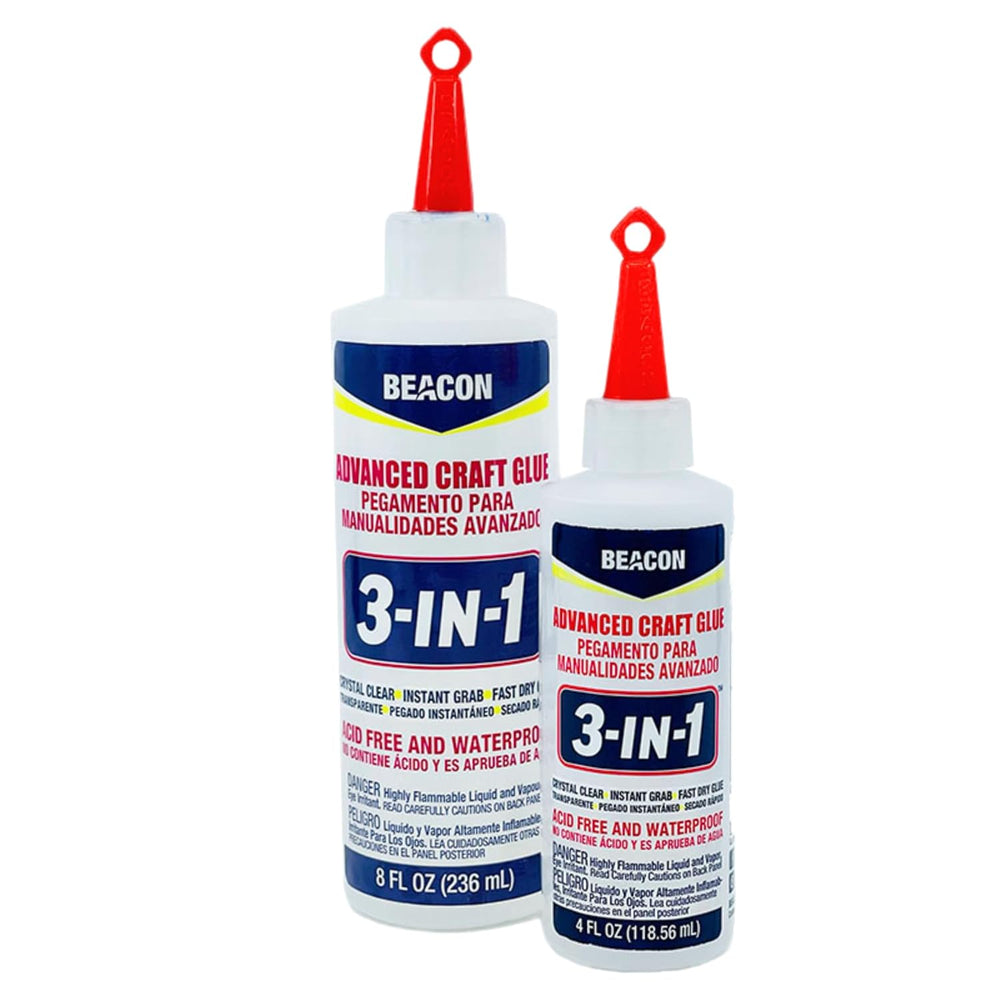 Beacon 3-in-1 Advanced Craft Glue for Wood and Fabric, 8 oz, 4-Pack