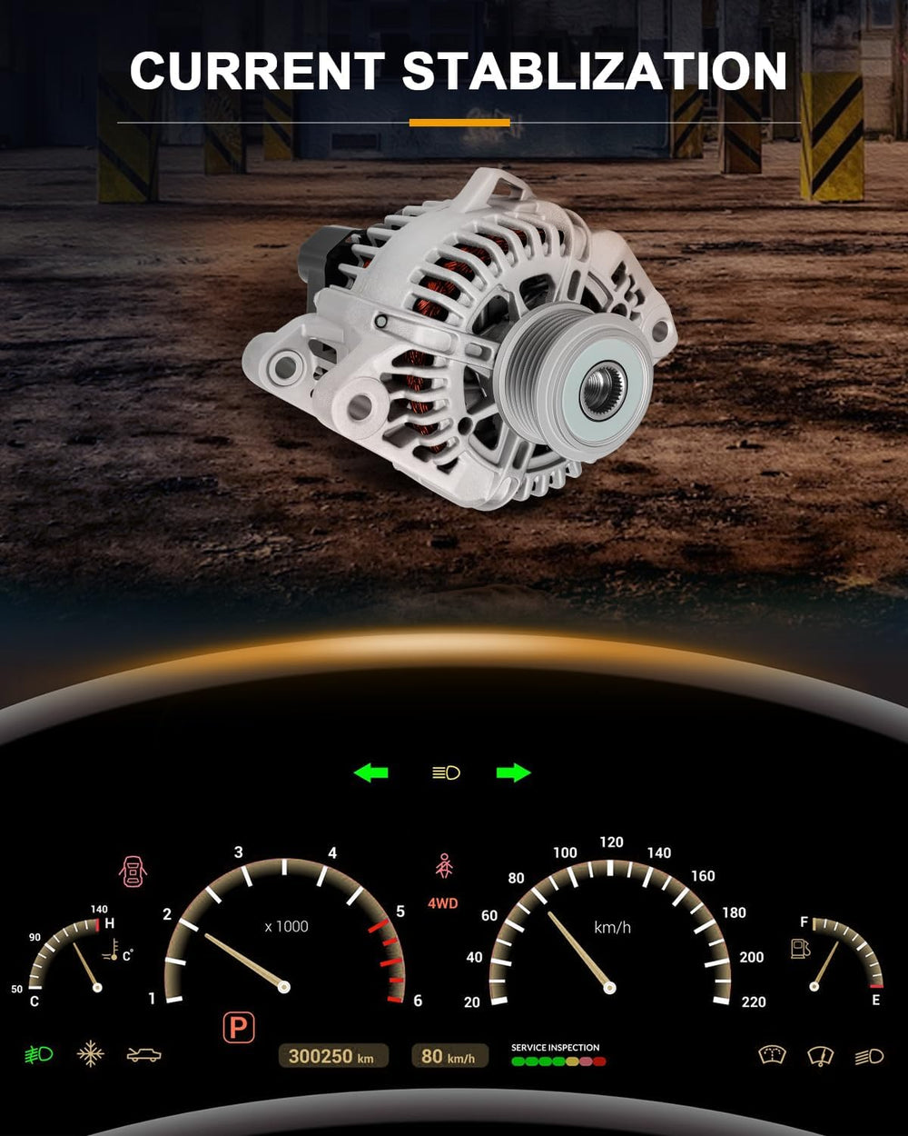 ROADFAR 100AMP Alternator for Sonata 2.4L 2010-2013,for 11491