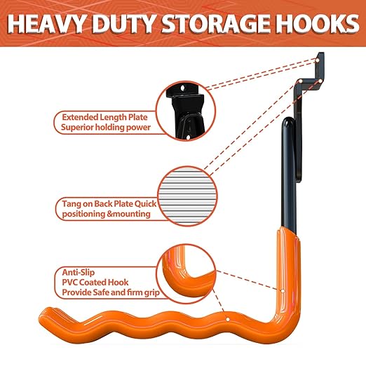 3-H Slatwall Accessories 14 Pack, Slatwall Hooks & Hangers 7 Sizes, Slat ...