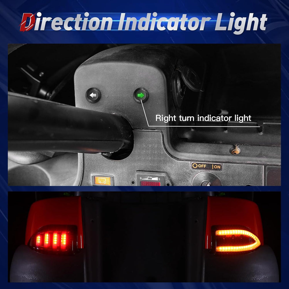 NOKINS Golf Cart Deluxe LED Headlight and Taillight kit for Club Car Tempo