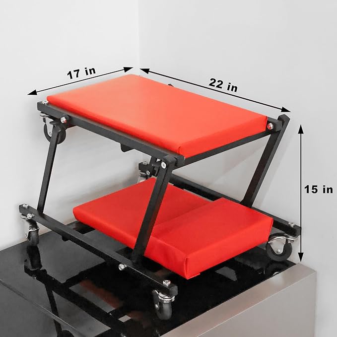 TCE 36" Rolling Foldable Automotive Creeper, 2-in-1 Garage Shop Creeper