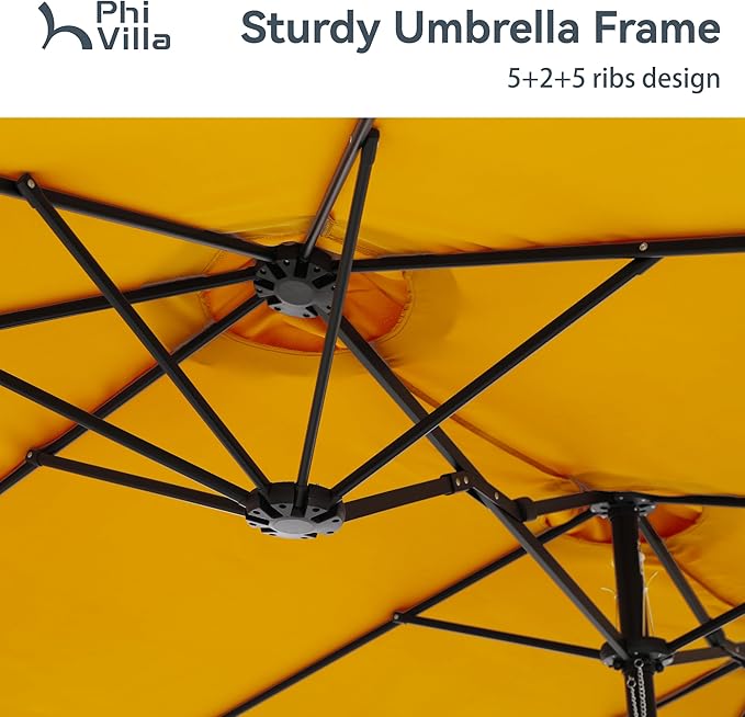 PHI VILLA 15ft Large Patio Umbrellas