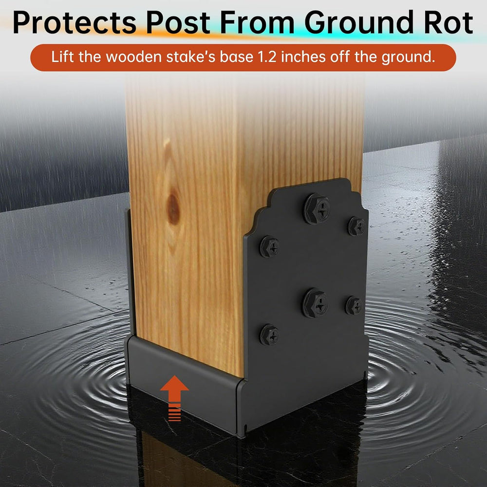 4X4 Post Base for Concrete, Heavy-Duty Post Deck Base Anchor for Wood