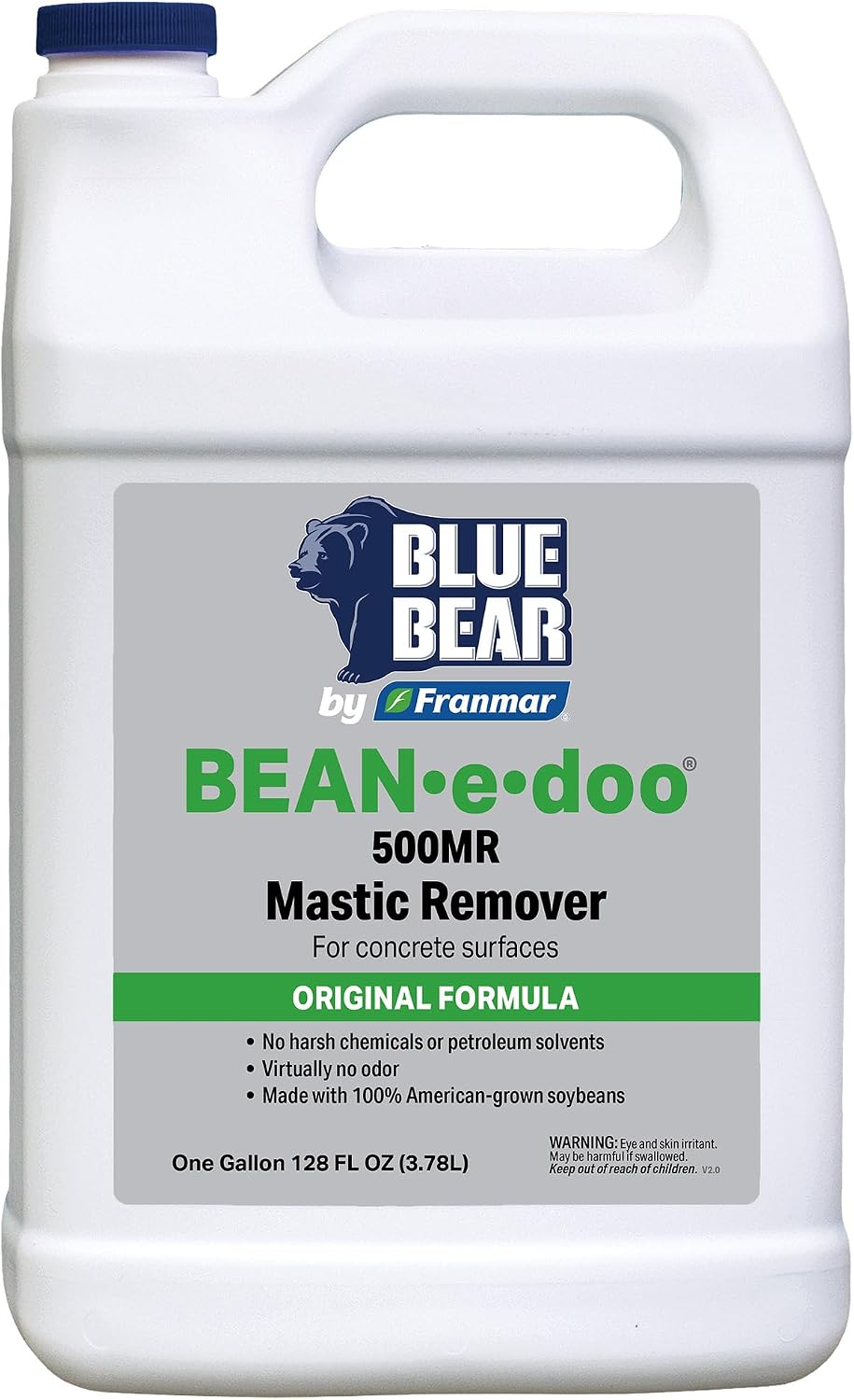 Blue Bear 500MR: BEAN-e-doo Mastic and Adhesive Remover for Concrete 1 Gal
