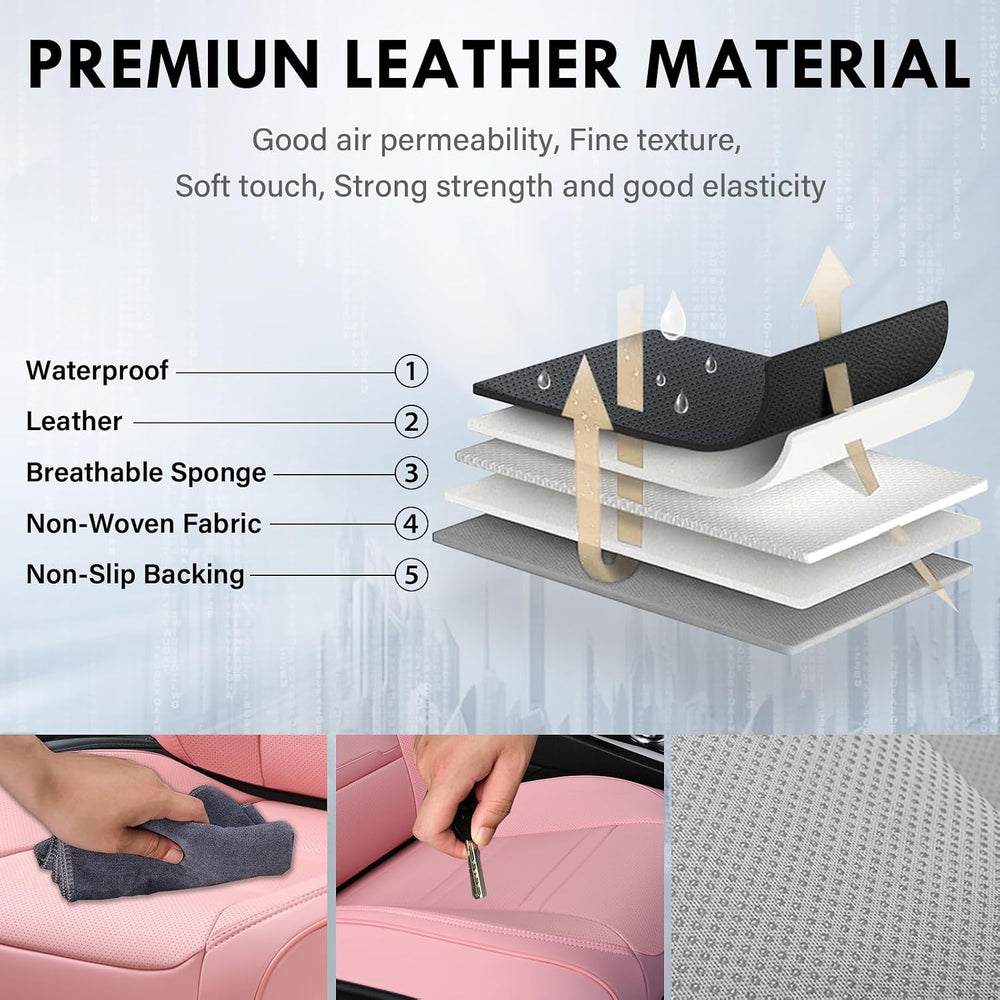 Coverado Car Seat Covers Front Seats, 2 Piece Car Seat Protector with Removab...