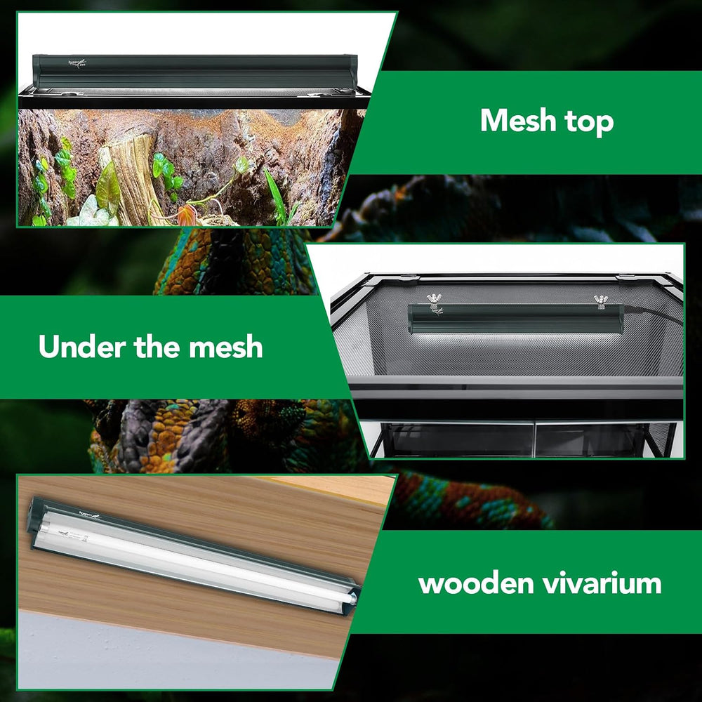 T5 Reptile Light Fixture Green Combo Kit 24W Light Fixture Reptile Terrarium ...