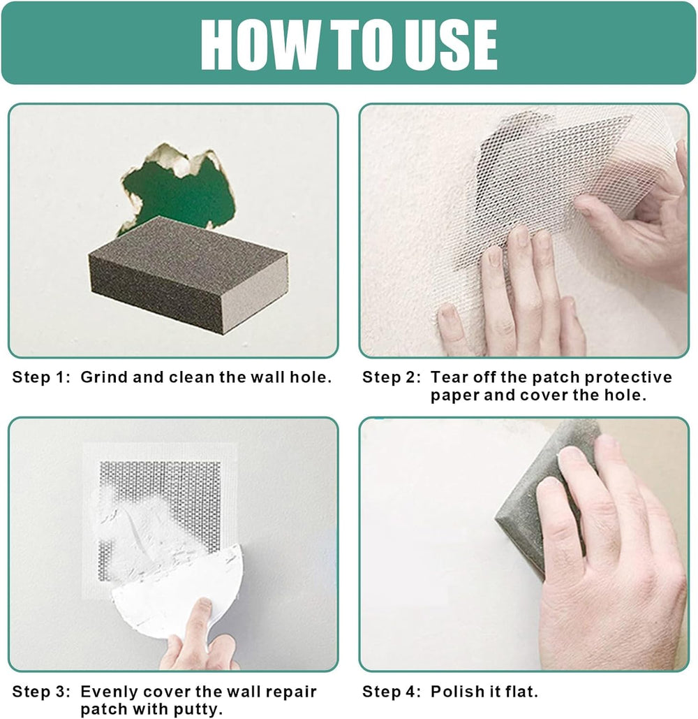 100Pcs 6 Inch Drywall Patch, Wall Repair Patches Wall Hole Repair Patch