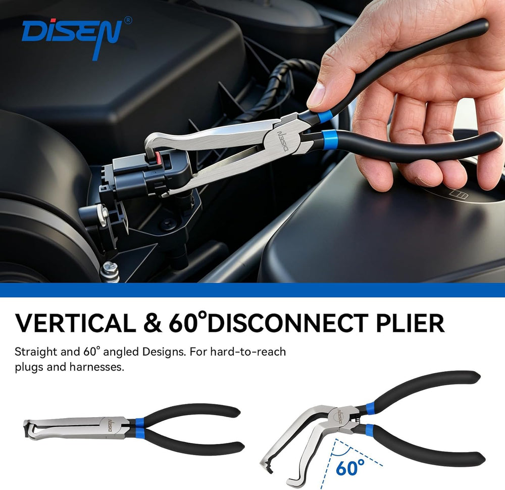 DISEN 14 PCS Hose Clamp Pliers & Fuel Line Electrical Disconnect Tool Set