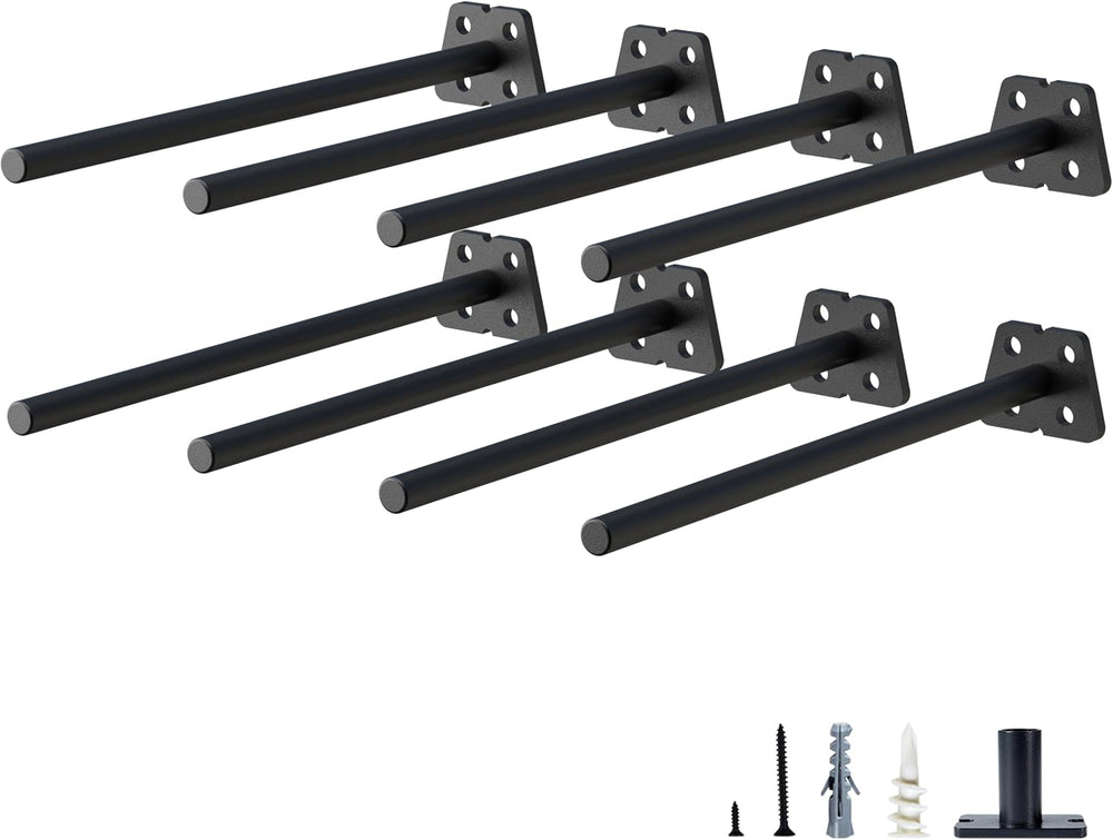 NEODROP 8-Pack 8 Inch Hidden Floating Shelf Bracket, Heavy Duty Blind Shelf S...