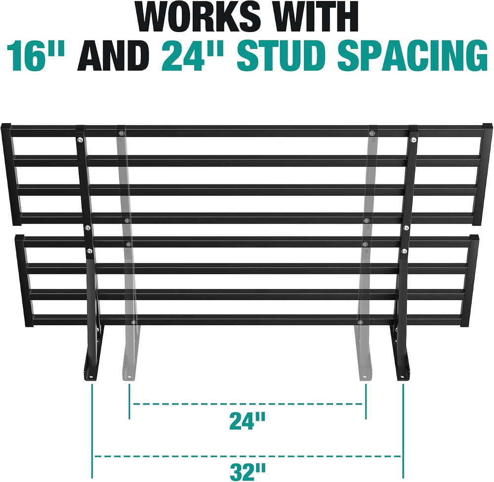 Heavy Duty Garage Wall Shelves, 2 x 4 ft Metal Storage Shelves