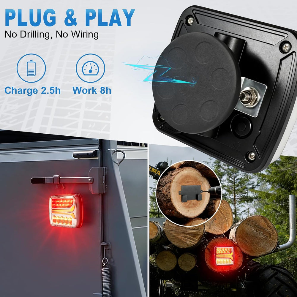 NeaLia CD033 Magnetic Wireless Trailer Lights, LED Tow Light Kit