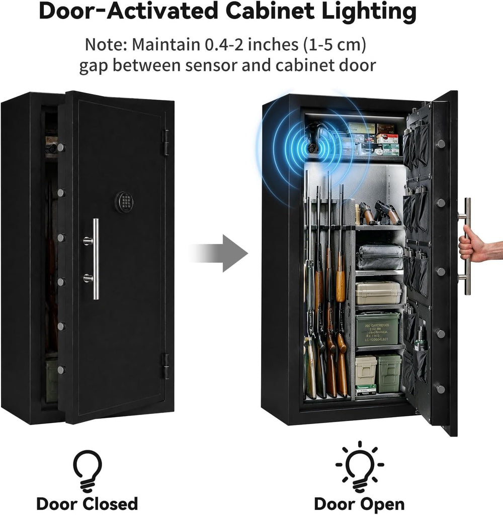 Gun Safe Light Kit, Door Sensor LED Light Bars, 5000K Daylight, 6-Pack 12-Inc...