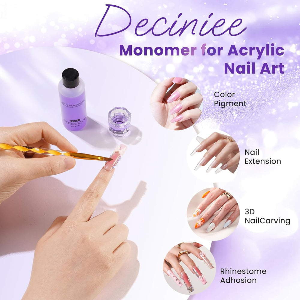 Acrylic Nail Kit for Beginners with Everything in Storage Bag, Bling Purple