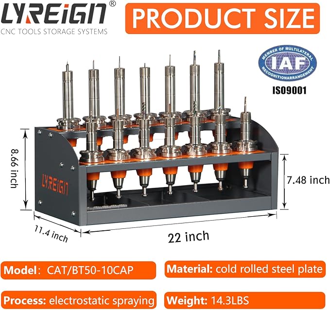BT50 CNC Tool Rack, CAT50 CNC Tool Storage Rack Placed on The Desktop, Small