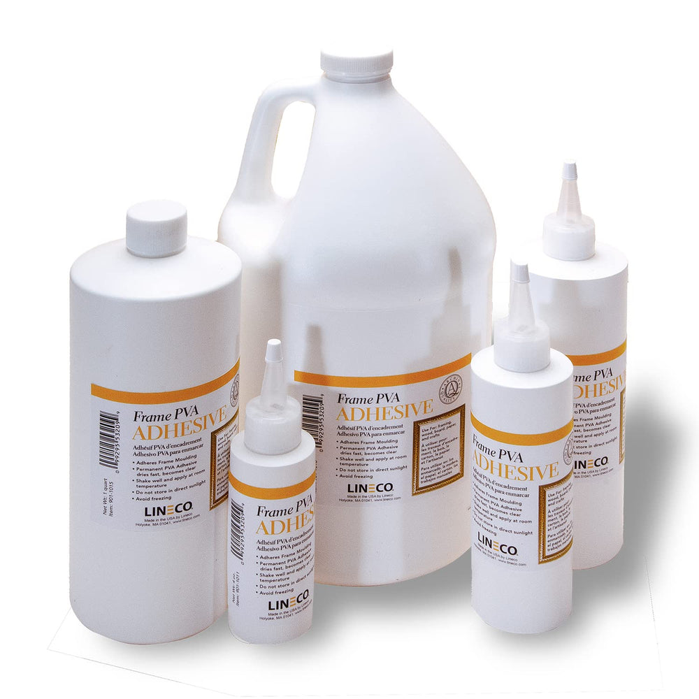 Lineco Frame PVA Adhesive, Acid Free, Dried Clear and Flexible, 1 Quart