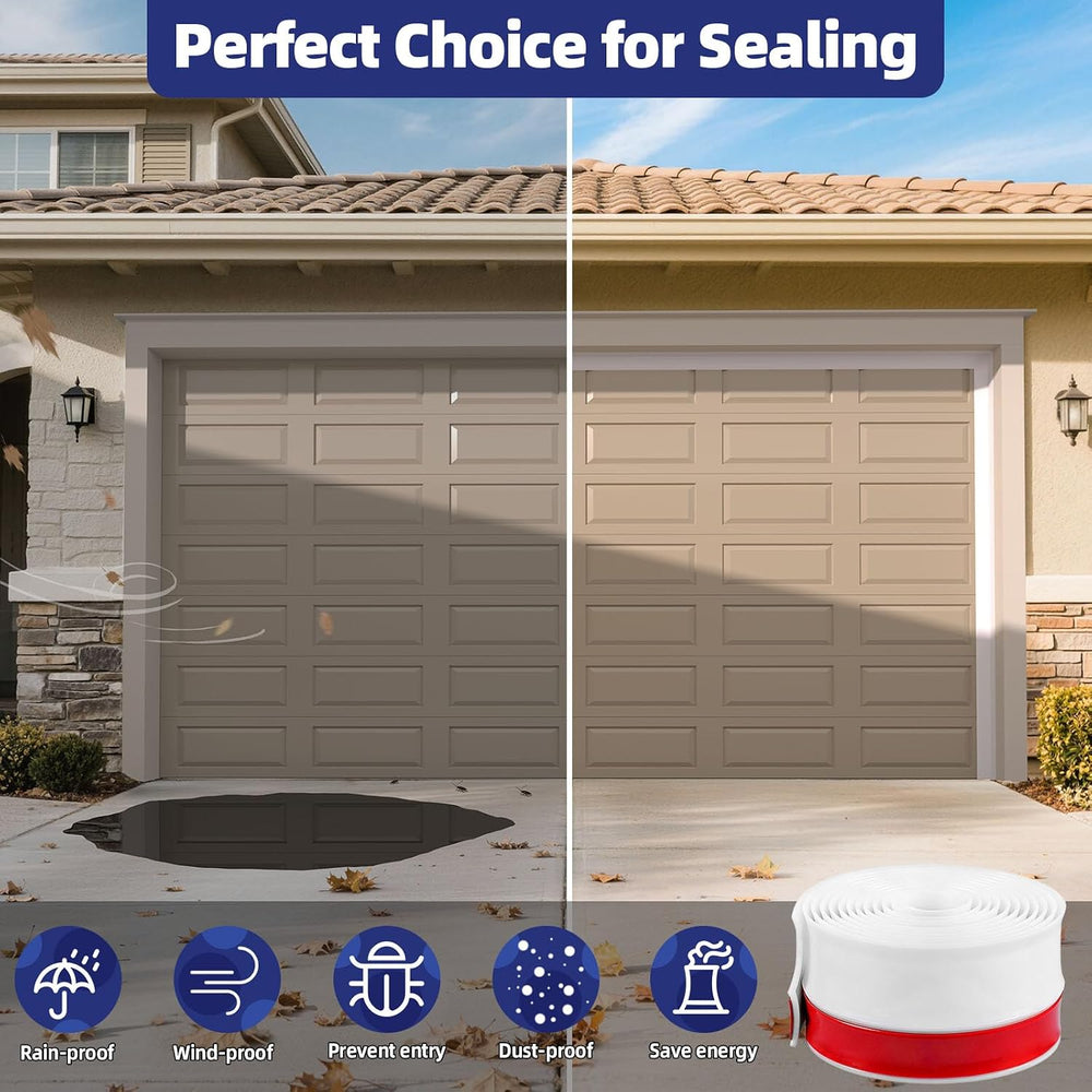 Garage Door Top and Side Seal, 36 FT x 2.2", White
