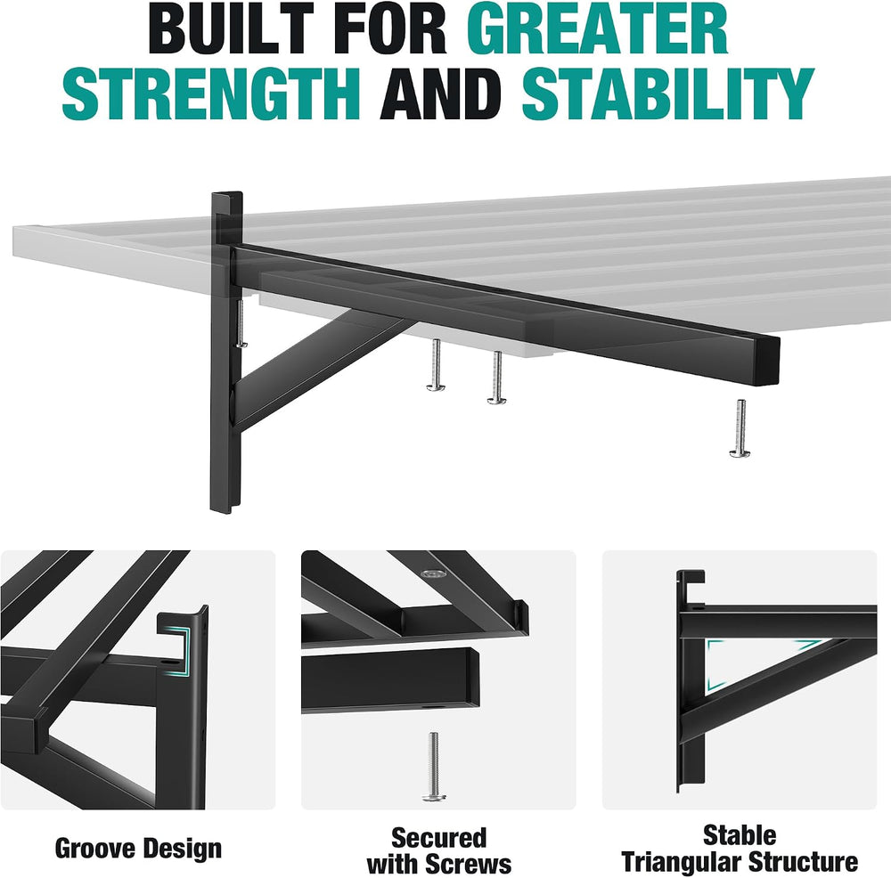 Heavy Duty Garage Wall Shelves, 2 x 4 ft Metal Storage Shelves
