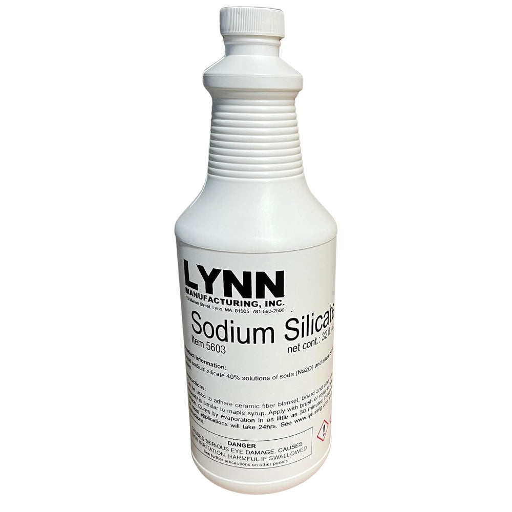 High Temperature Adhesive, 2000F Rated, Sodium Silicate, Water Glass, 40% Sol...