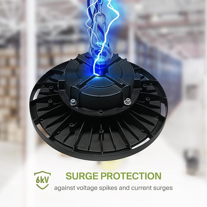 ASD LED High Bay UFO Light Fixture, Commercial Shop Lighting | Dimmable