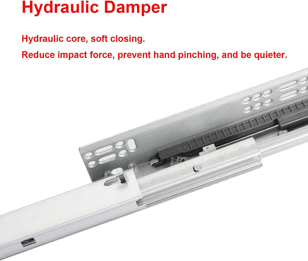 6 Pair of 24 Inch Undermount Soft Close Drawer Slides