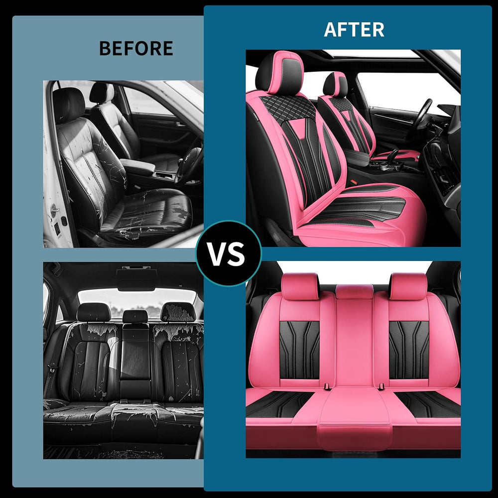 Car Seat Covers for Ford Focus 2000-2017 2018 Pink&Black