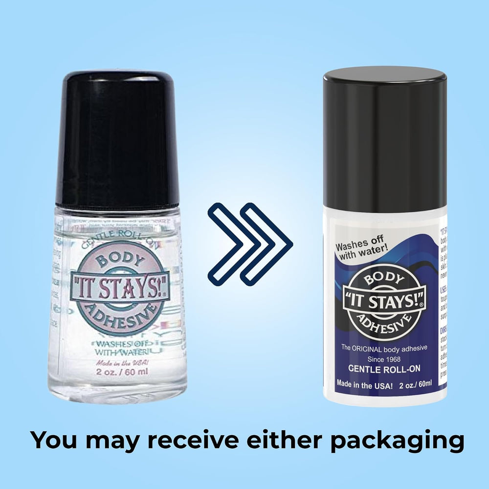 ABSOLUTE SUPPORT It Stays! Roll-On Body Fixative Glue 2 oz Adhesive - Made in...