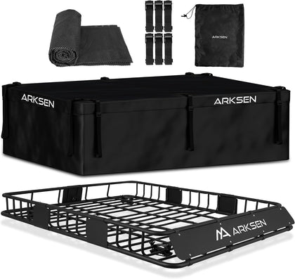 ARKSEN 64 x 50 x 6 Inch Universal Extra Wide 150LB Heavy Duty Roof Rack Cargo