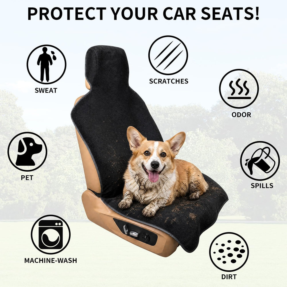 Car Seat Cover Towels Front Seats, Waterproof Sweat Car Seat Towel Protector ...