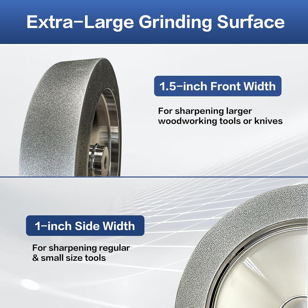 Mega Square CBN Grinding Wheel 8 inch 320 Grit,1.5 inch Wide