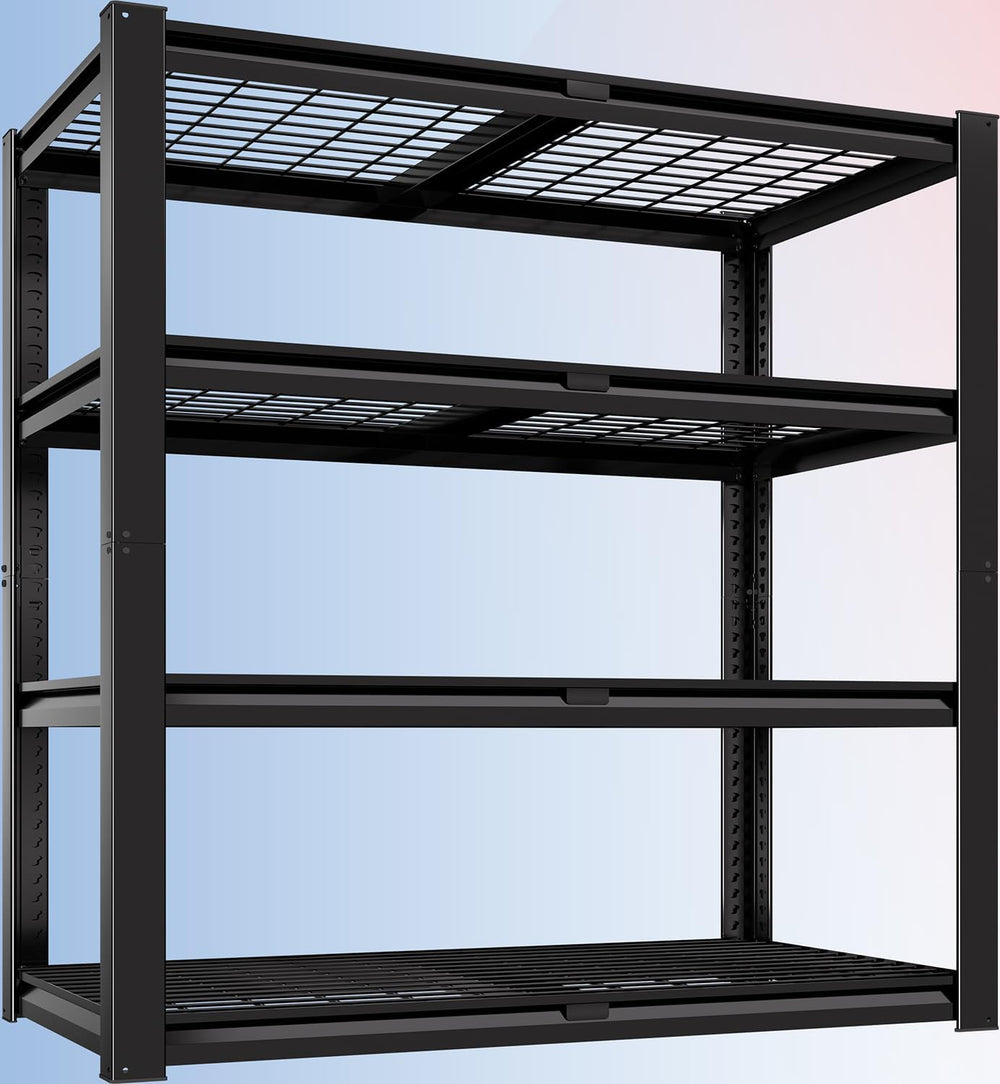 PrimeZone 40" W Heavy Duty Garage Shelving 2200 LBS 4 Tier Storage Shelves