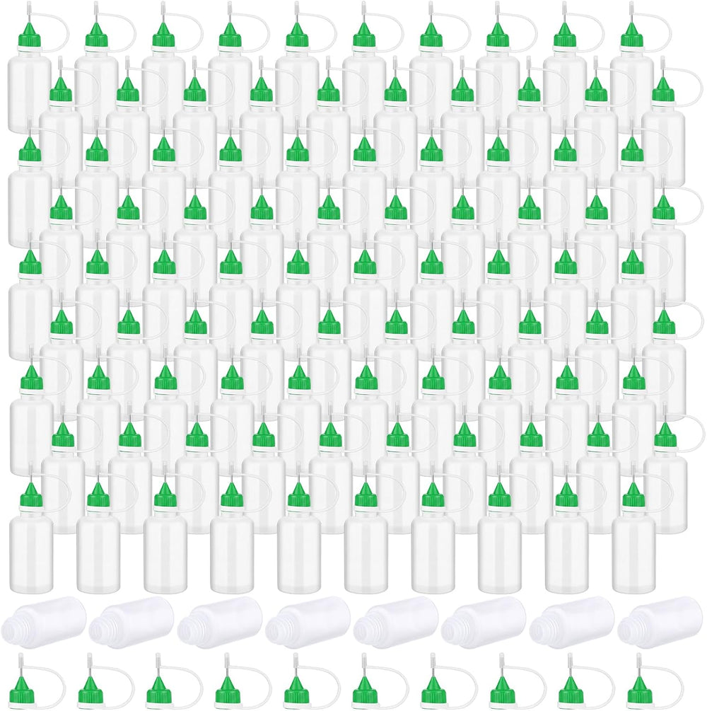 100 Pcs 30 ml/ 1 oz Precision Needle Tip Glue Applicator Bottle, Green