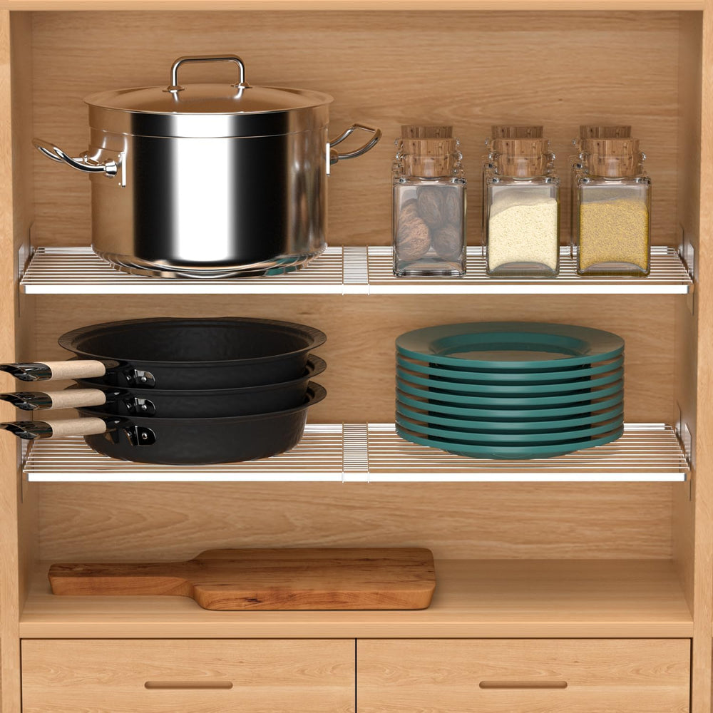 SANNO Tension Shelf Organizer for Closet, Adjustable 17-31" with Heavy-D...