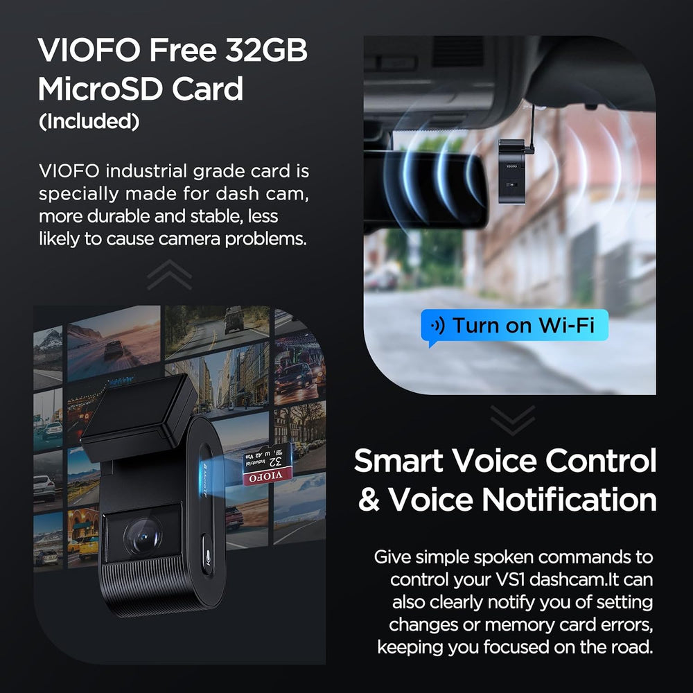 VIOFO VS1 Mini Dash Cam, 1440P/2K HDR Dashcam, STARVIS 2 Sensor, Free 32GB SD...