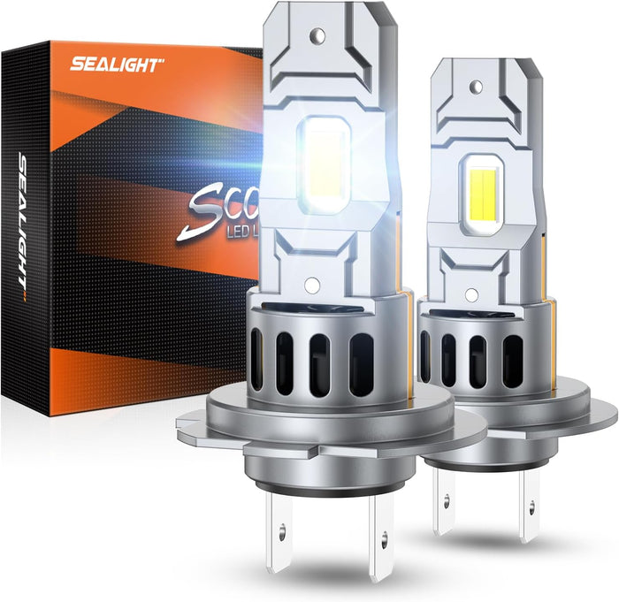 SEALIGHT H7 Bulbs, 000LM 6500K Fog Lights (Pack of 2)