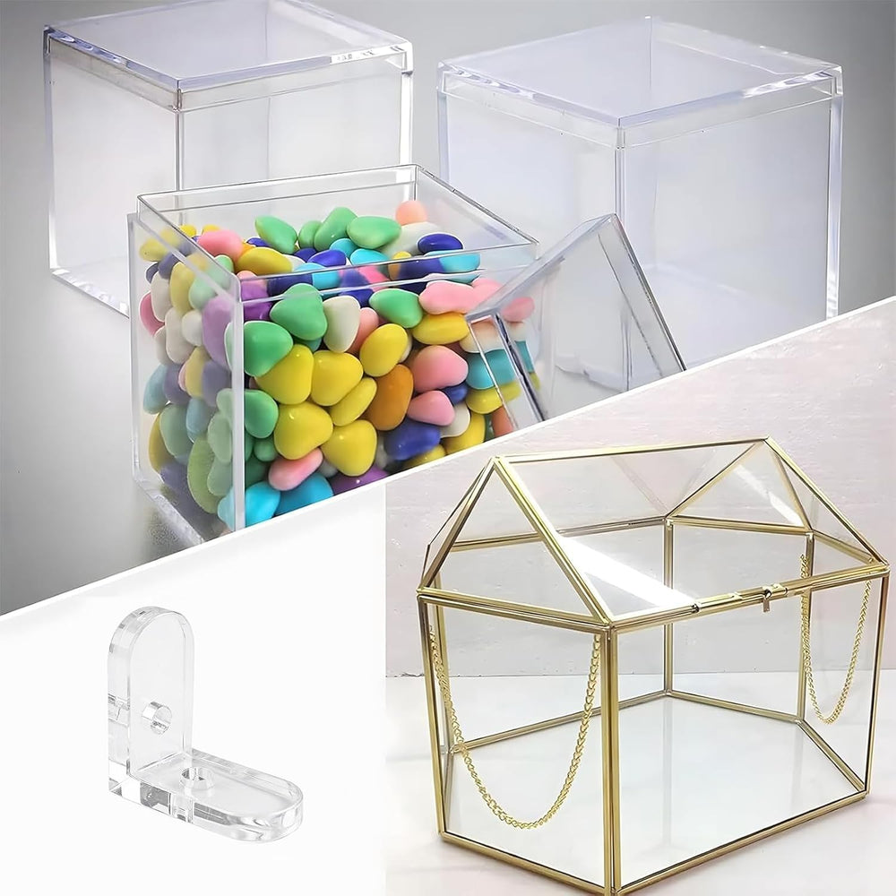 INCREWAY L Brackets, 120Pcs Clear Acrylic Corner Bracket 90 Degree Support Sh...