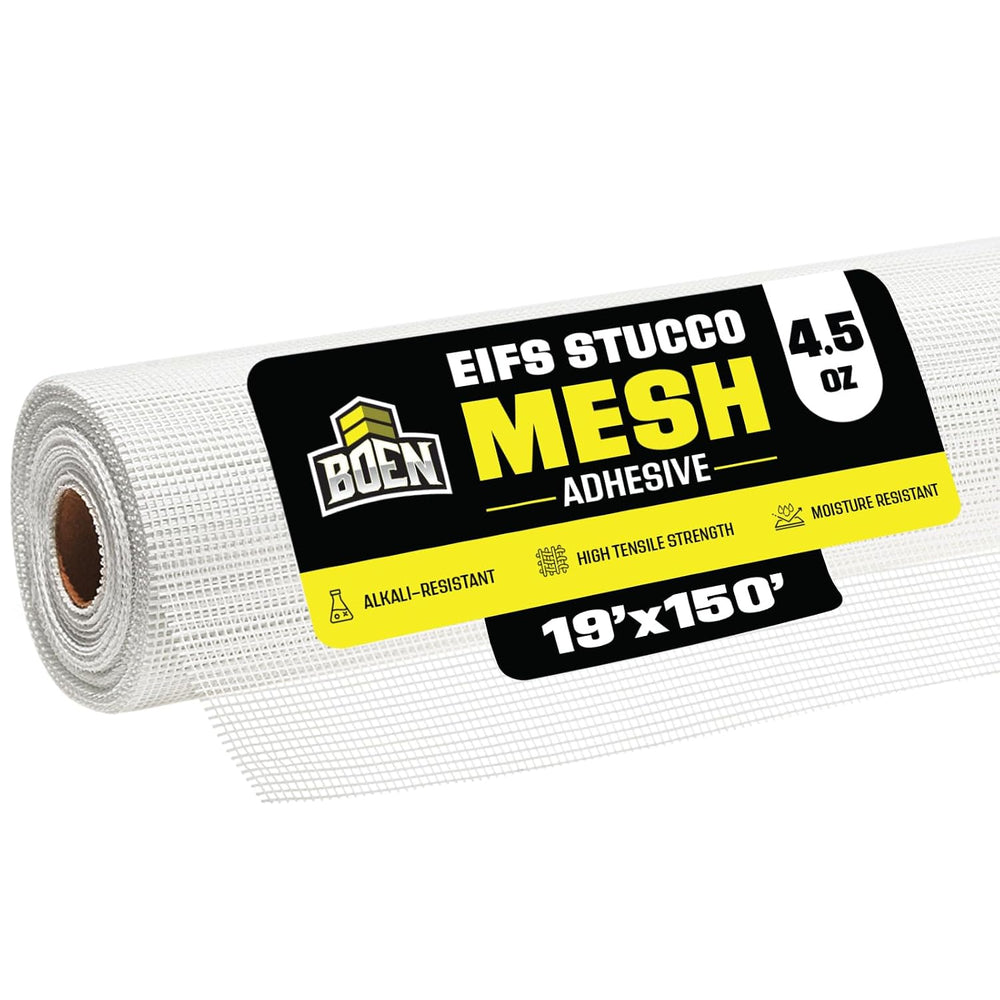 EIFS Stucco Mesh Tape 19"x150', Self-Adhesive Fiberglass Drywall Repair