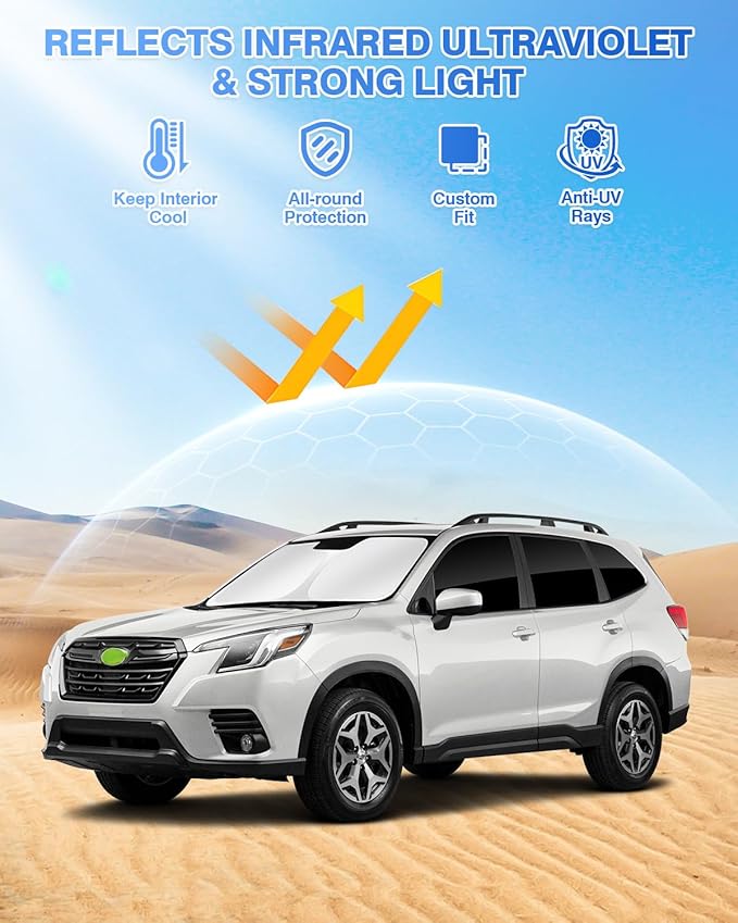 Sunshades for 2025 2026 Subaru Forester Accessories Windshield Sun Shade Side...