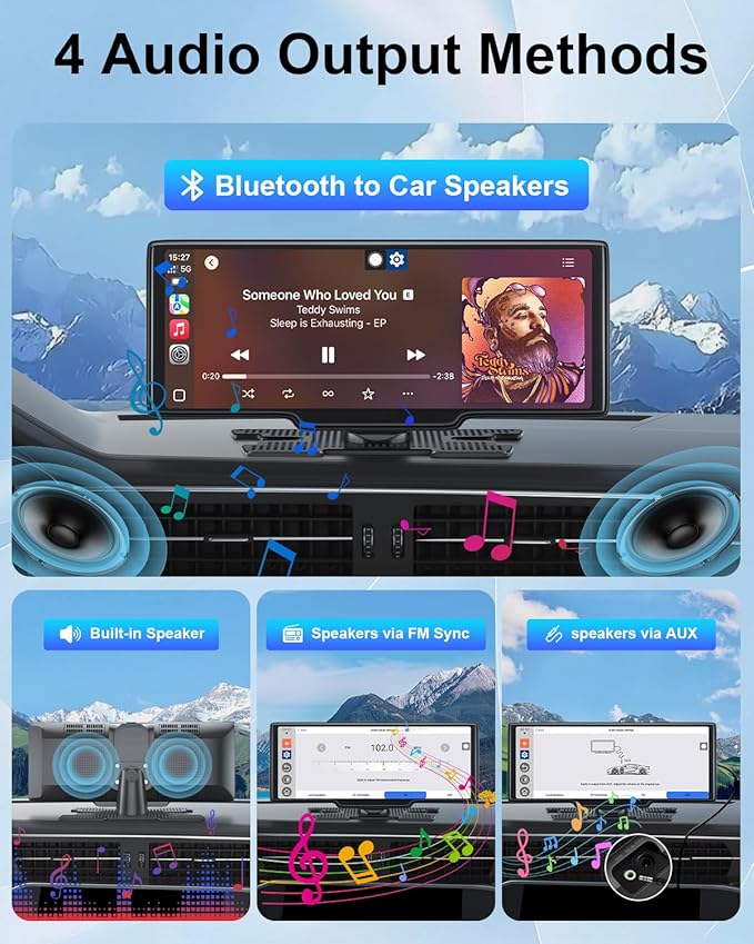 Carplay Screen for Car, 10.26’’ HD Wireless Apple Carplay & Android Auto ...