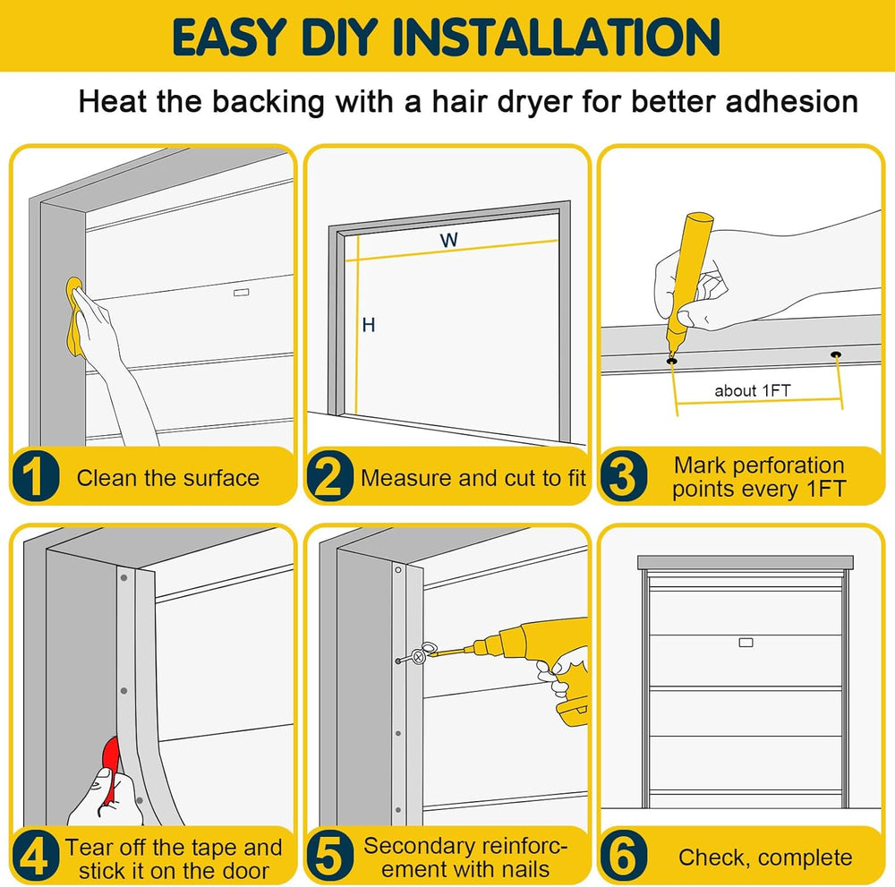 Garage Door Seal Top and Sides - 36FT Universal Garage Door Weather Stripping...