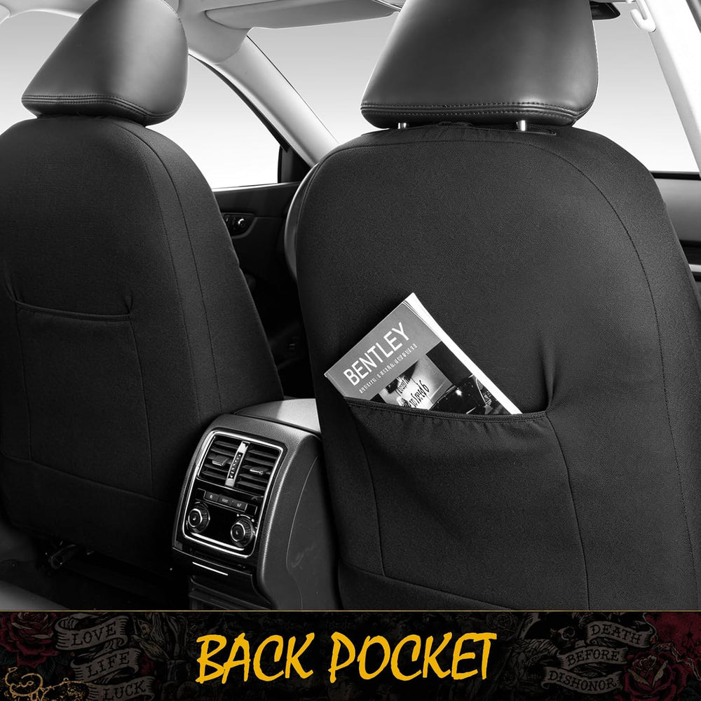 ED HARDY Casino Skull Car Seat Covers, Pink Premium Leather Seat Covers