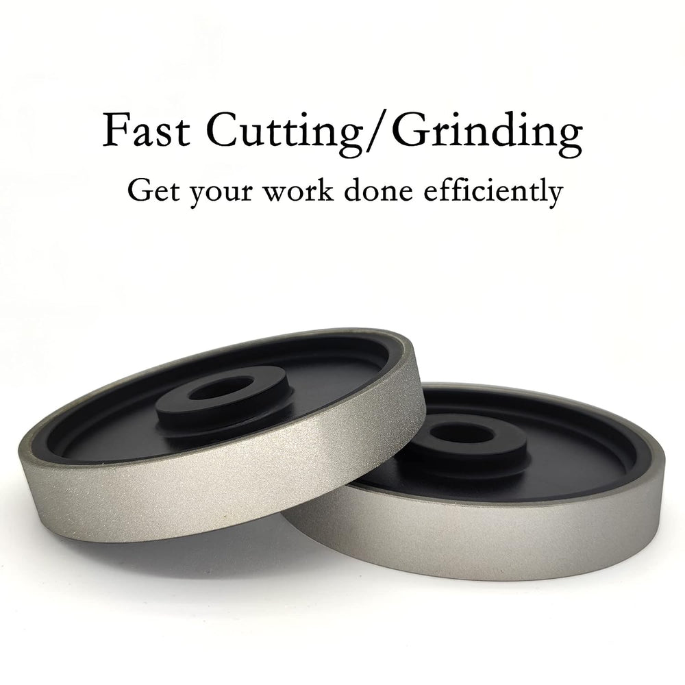 6 Inch Diamond Lapidary Grinding Wheel 80 Grit, 1 Inch Arbor Hole