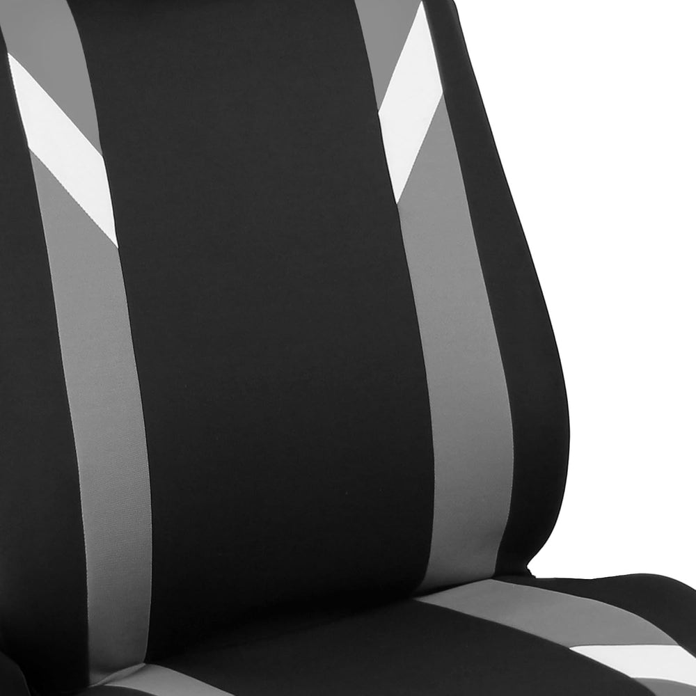 FH Group Premium Modernistic Flat Cloth Car Seat Covers – Universal Fit, Wash...